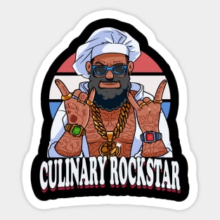 Funny Culinary Rockstar Cook Chef Cooking Lovers Sticker